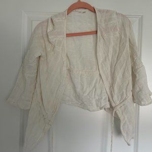 Roxy W's Cover-up Cardigan White Size Large